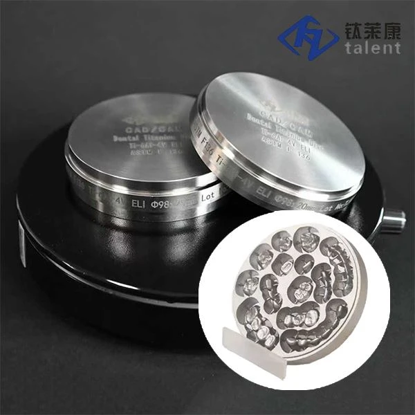 Disco de titanio médico para odontología